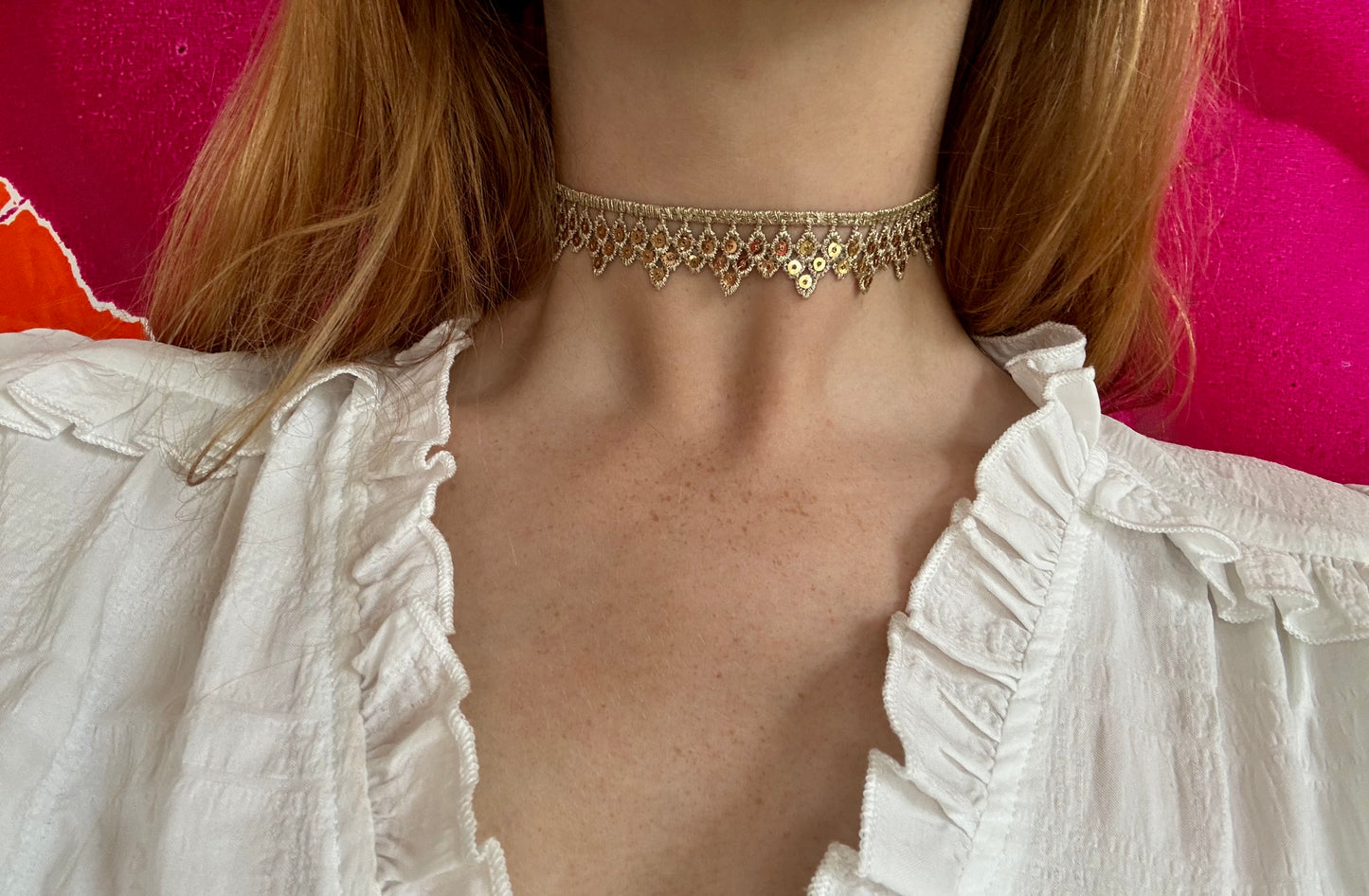 Pailletten Choker