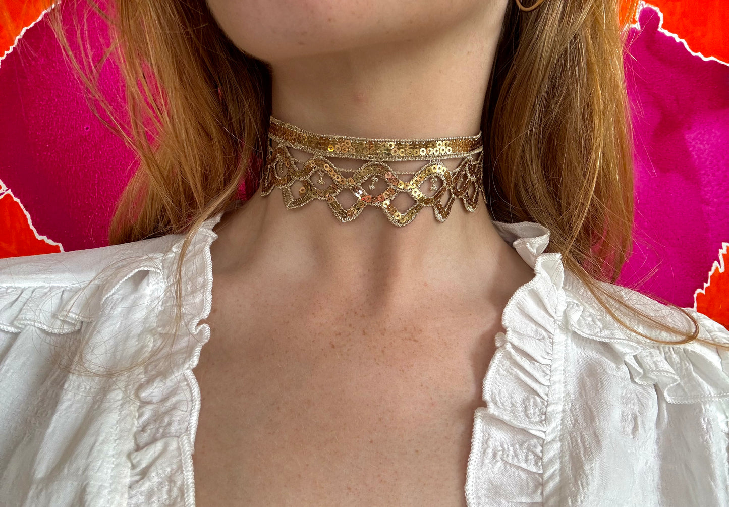 Pailletten Choker